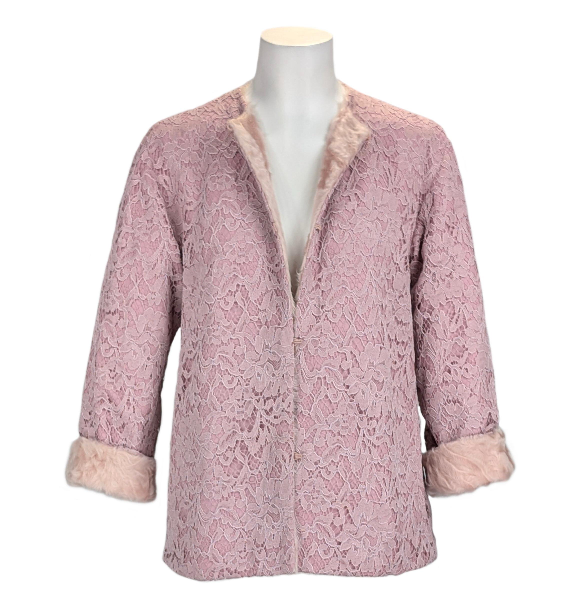 Chaqueta rosa cordero VALENTINO en venta 4