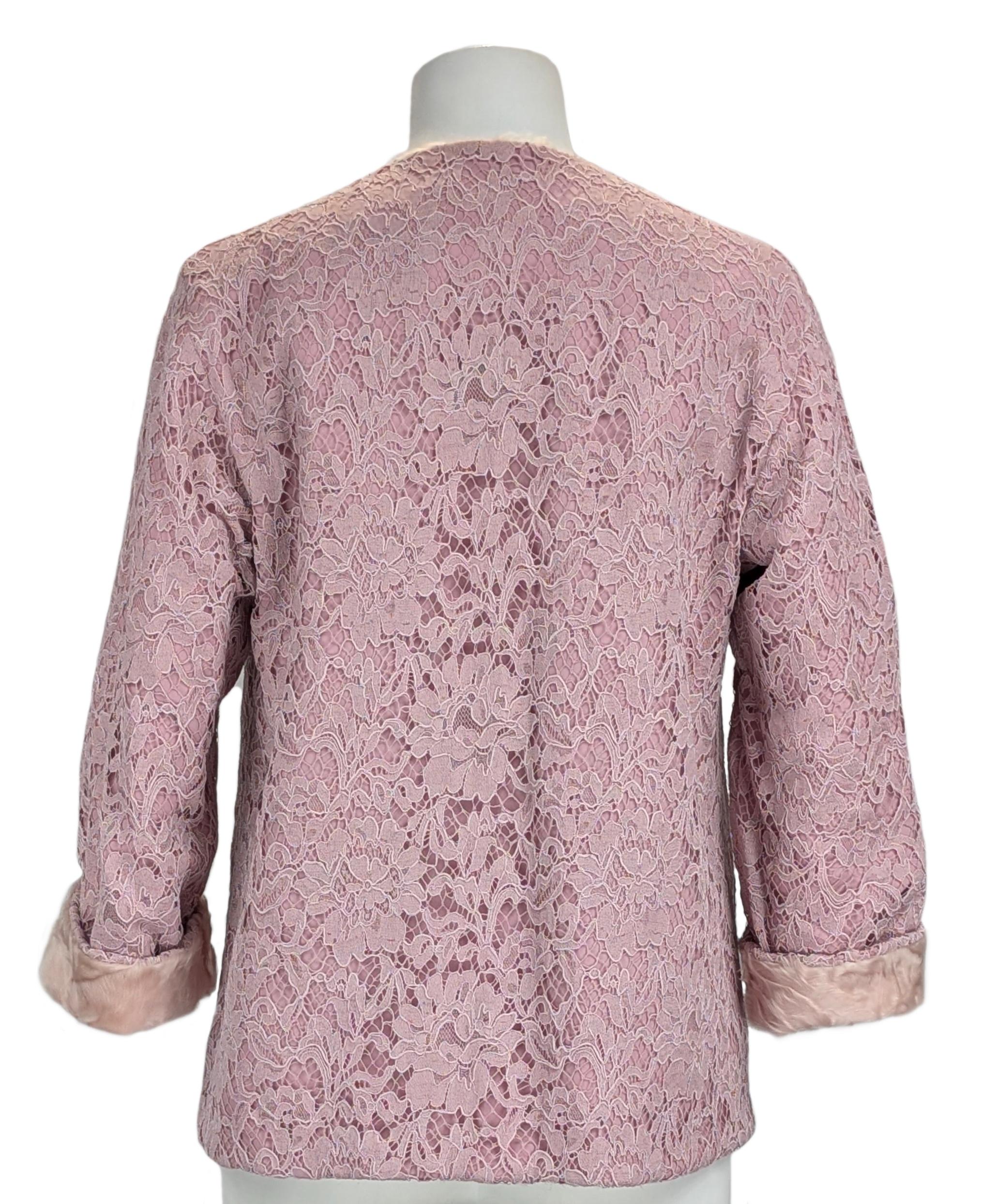 Chaqueta rosa cordero VALENTINO en venta 5