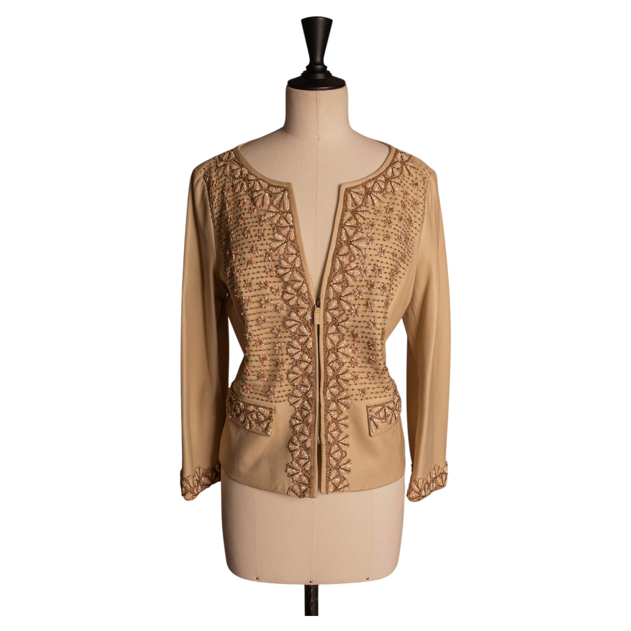 Giacca di pelle Valentino di Valentino Garavani circa 2000 in vendita