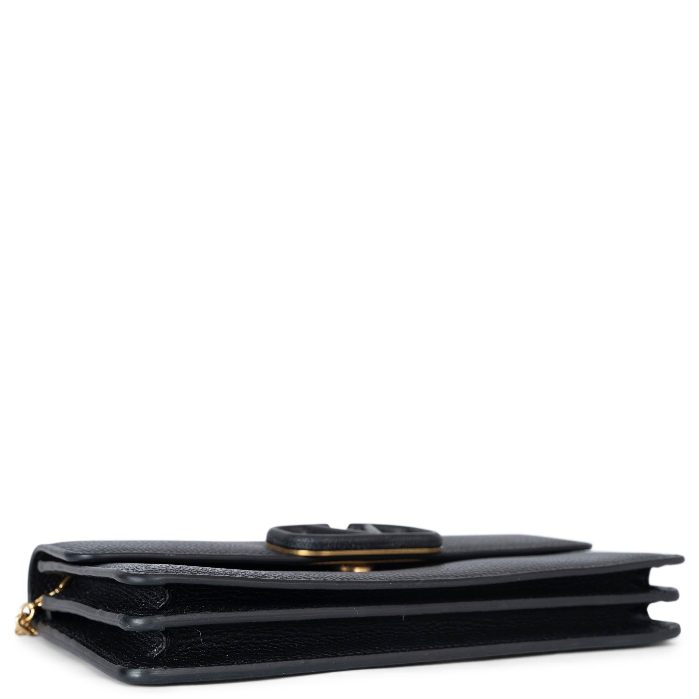Women's VALENTINO leather leather VLOGO SIGNATURE CHAIN Wallet For Sale