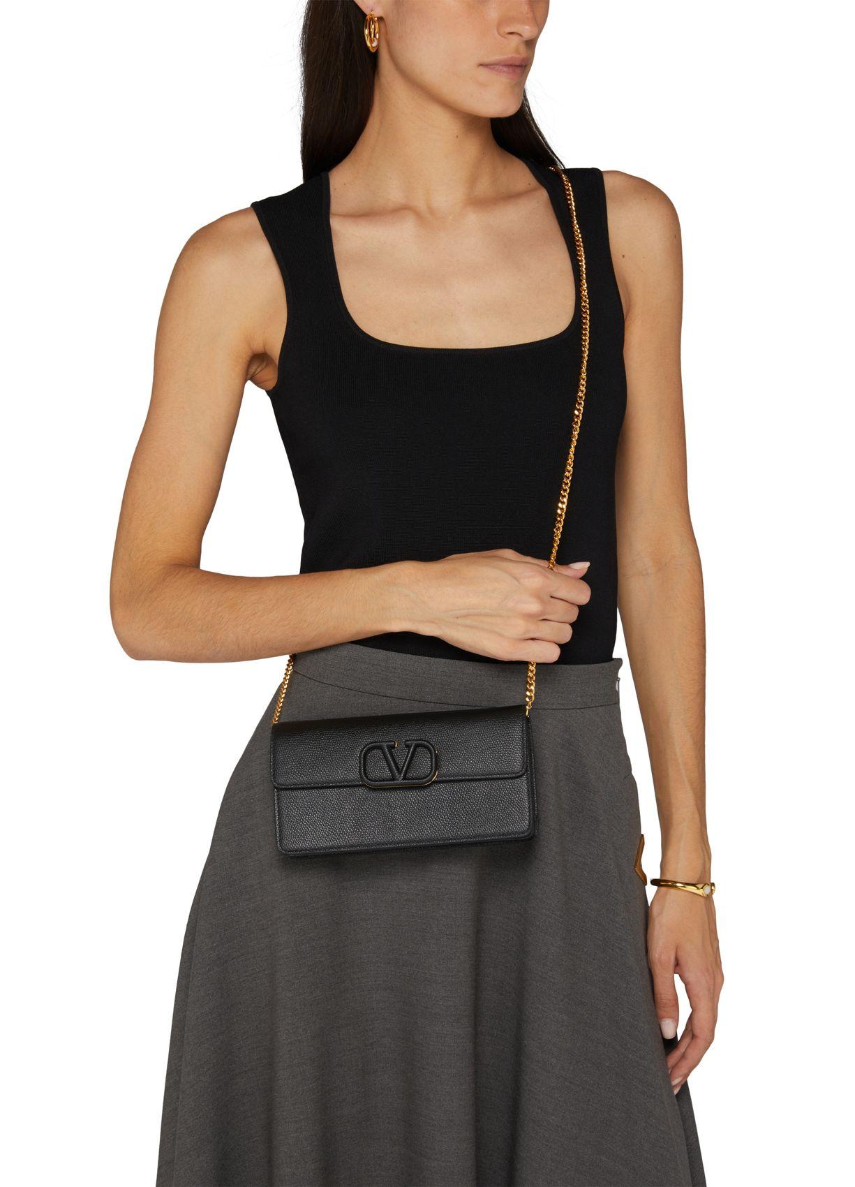 VALENTINO leather leather VLOGO SIGNATURE CHAIN Wallet For Sale 5
