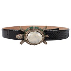 Valentino Leather Turtle Belt
