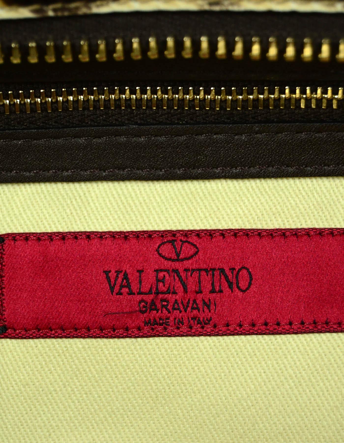 Valentino Leopard Print Calf Hair Small Rockstud Tote Bag w/ Crossbody Strap 3