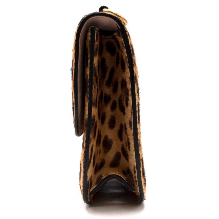 Valentino Leopard Print Pony Hair Shoulder Bag For Sale at 1stDibs