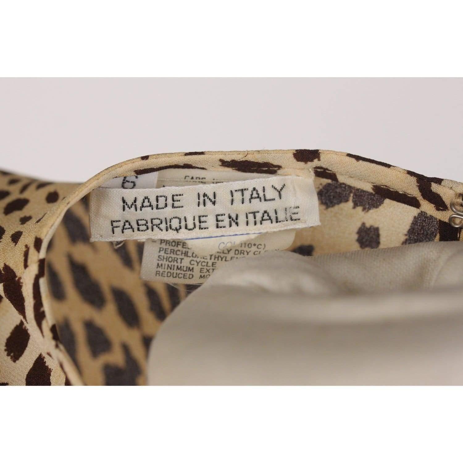 Women's Valentino Leopard Print Silk Fabric Blouse Size 6