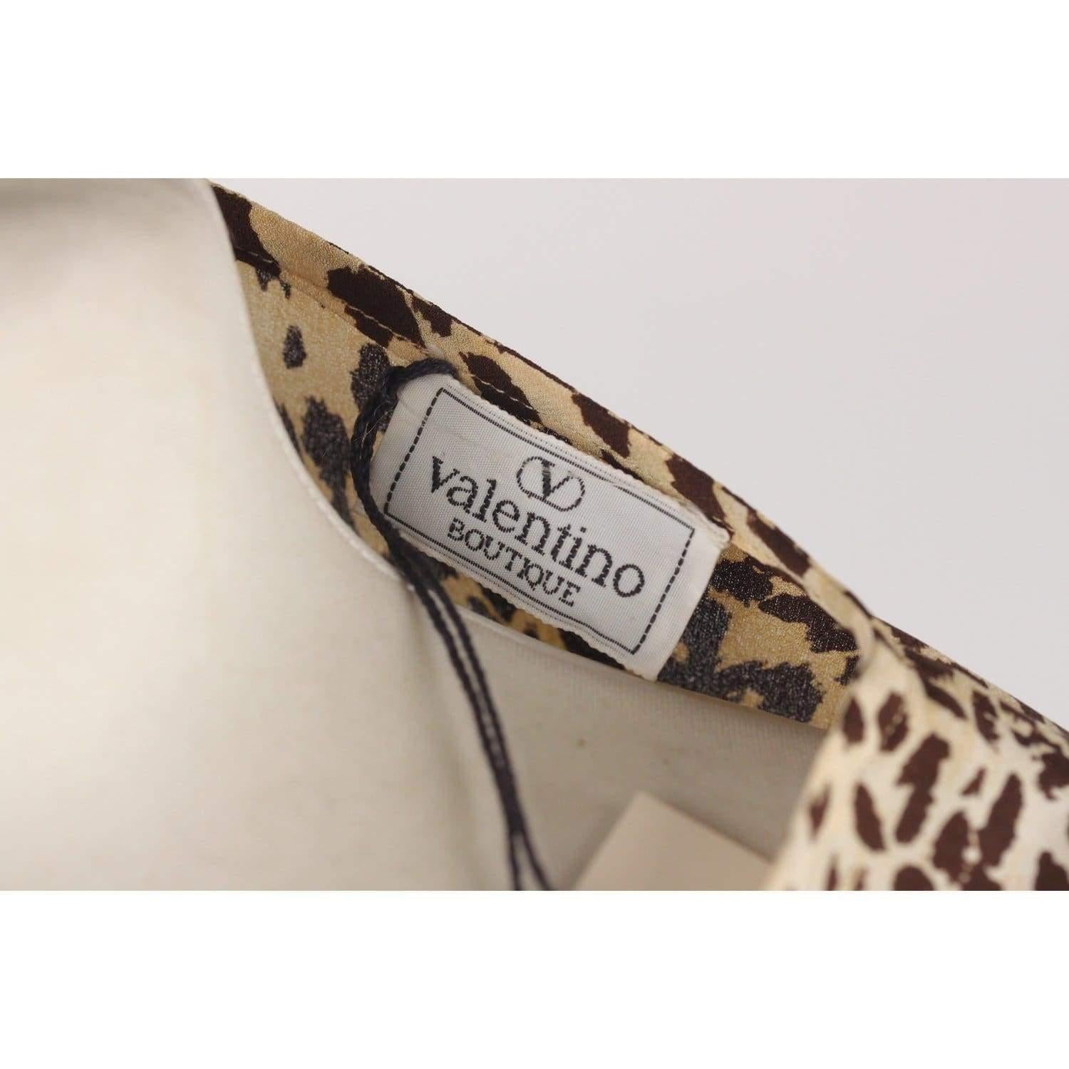 Valentino Leopard Print Silk Fabric Blouse Size 6 1