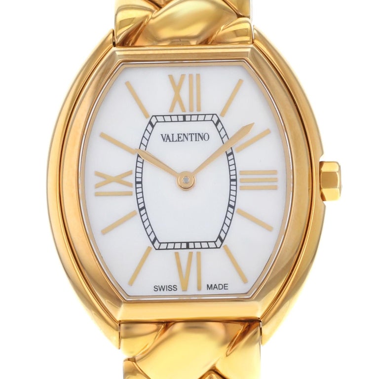 Valentino Liaison White MOP Dial Gold Tone Steel Ladies Watch