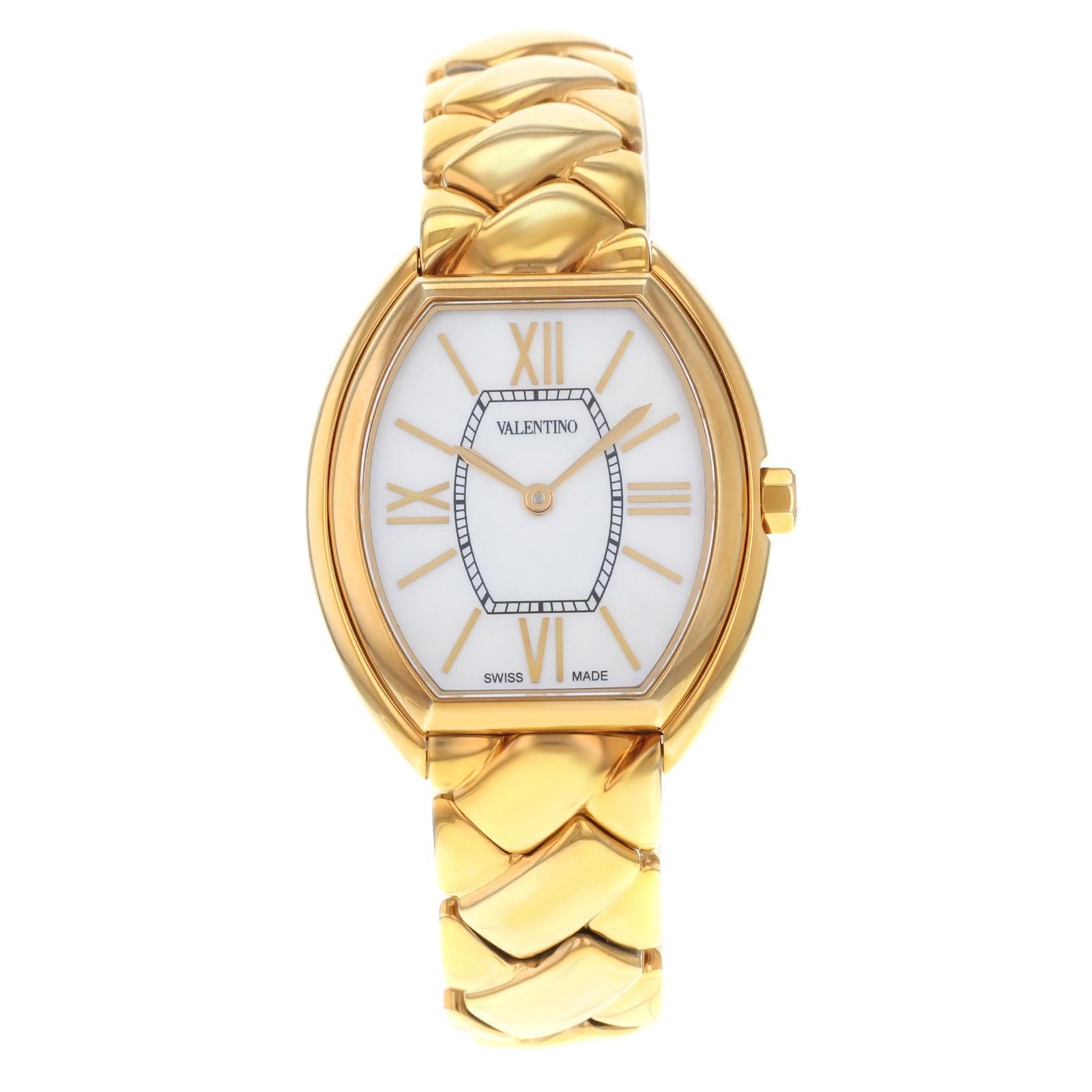 Valentino Liaison White MOP Dial Gold Tone Steel Ladies Watch V48SBQ5091-S080