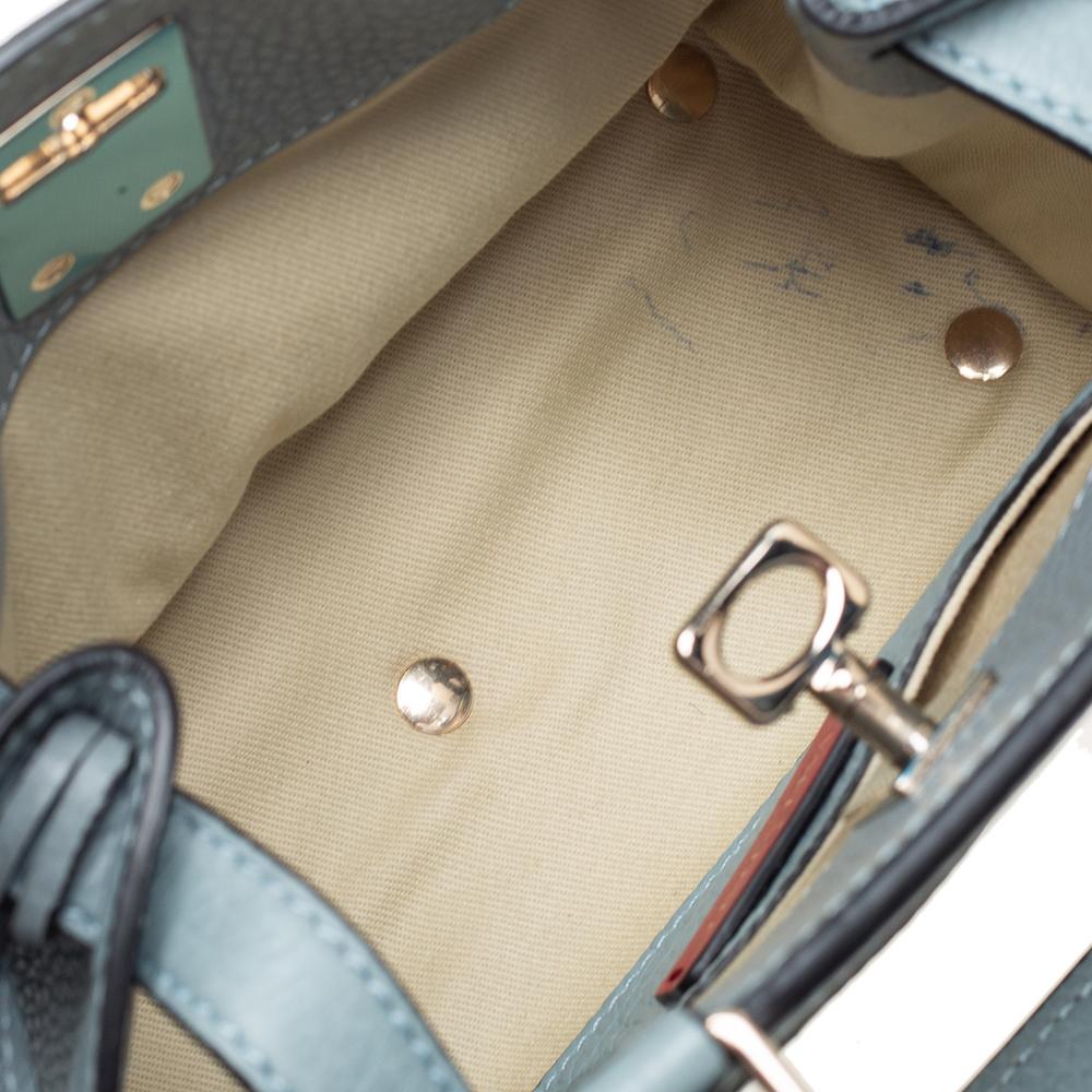 Women's Valentino Light Blue Leather Joylock Top Handle Bag