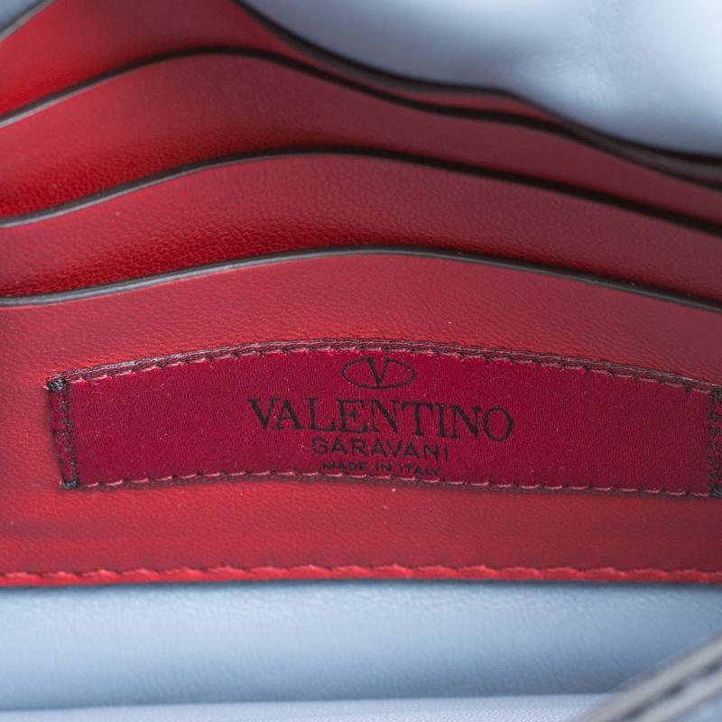 Valentino Light Blue Leather Rockstud Spike Crossbody Bag 2