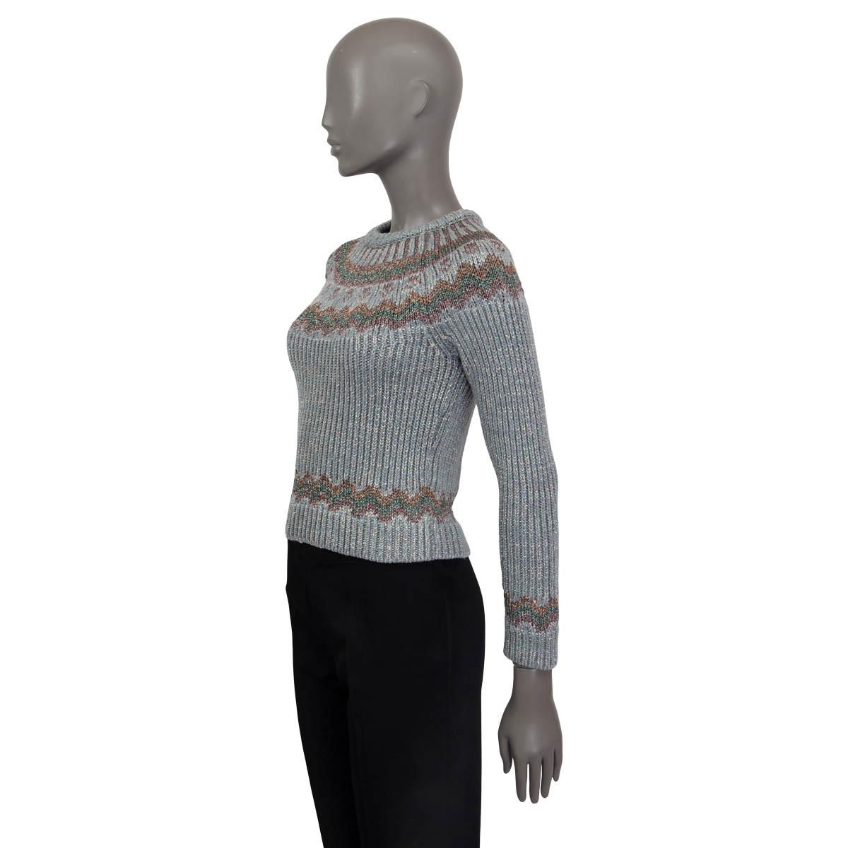 light blue fair isle sweater