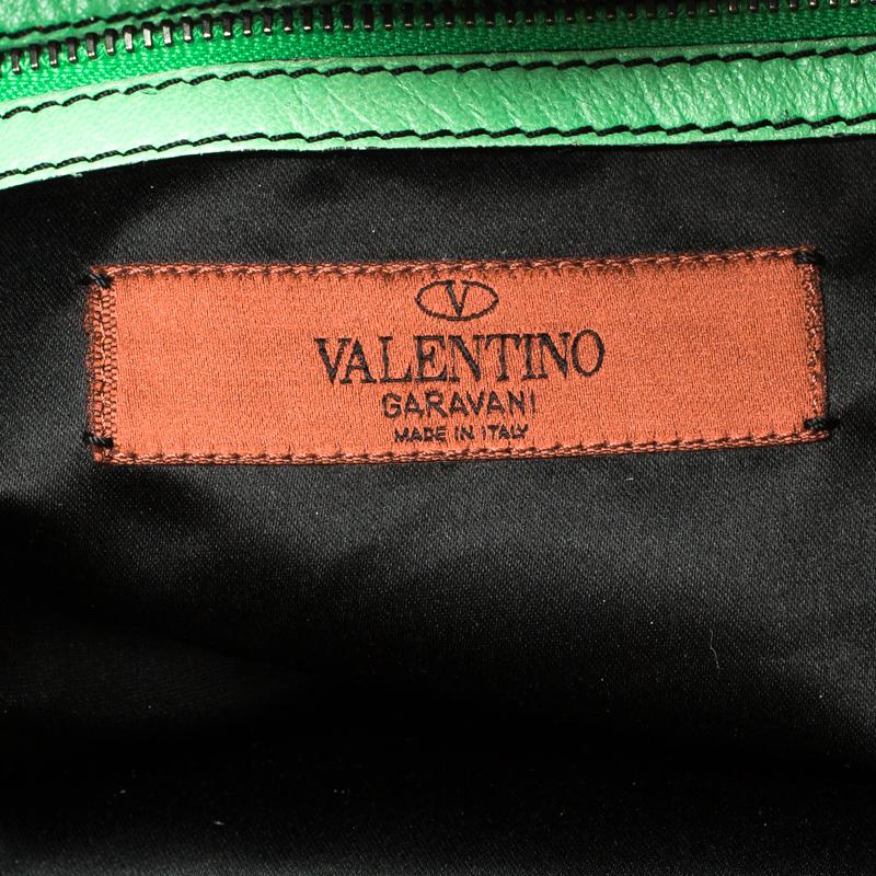 Valentino Light Green Laser Cut Leather Laceland Hobo 2