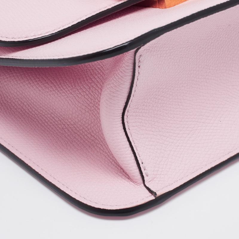 Valentino Light Pink Grained Leather Small VSling Shoulder Bag 4