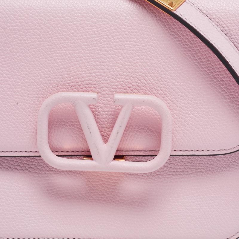 Valentino Light Pink Grained Leather Small VSling Shoulder Bag 7