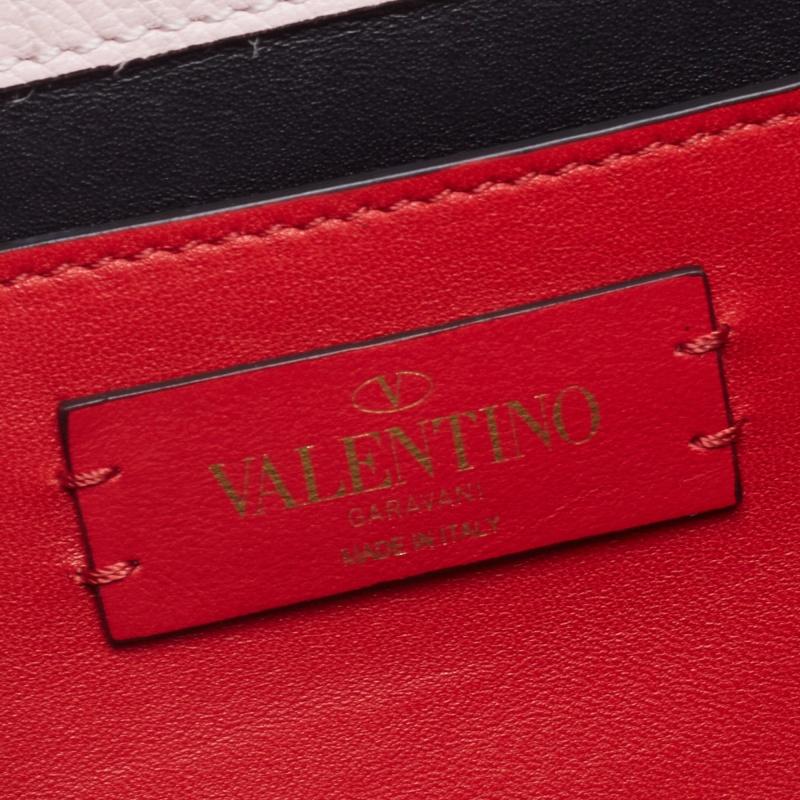 Valentino Light Pink Grained Leather Small VSling Shoulder Bag 7
