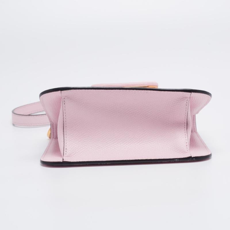 Women's Valentino Light Pink Grained Leather Small VSling Shoulder Bag