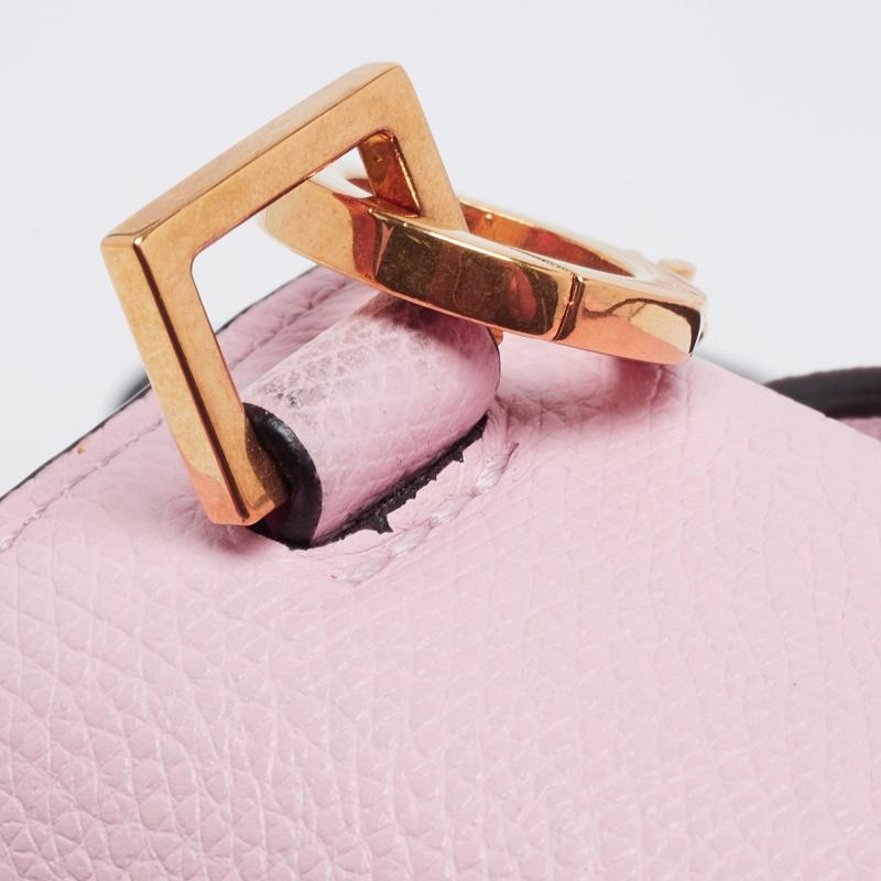 Beige Valentino Light Pink Grained Leather Small VSling Shoulder Bag