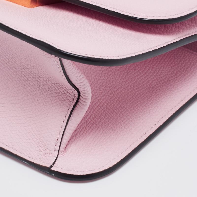 Valentino Light Pink Grained Leather Small VSling Shoulder Bag 1