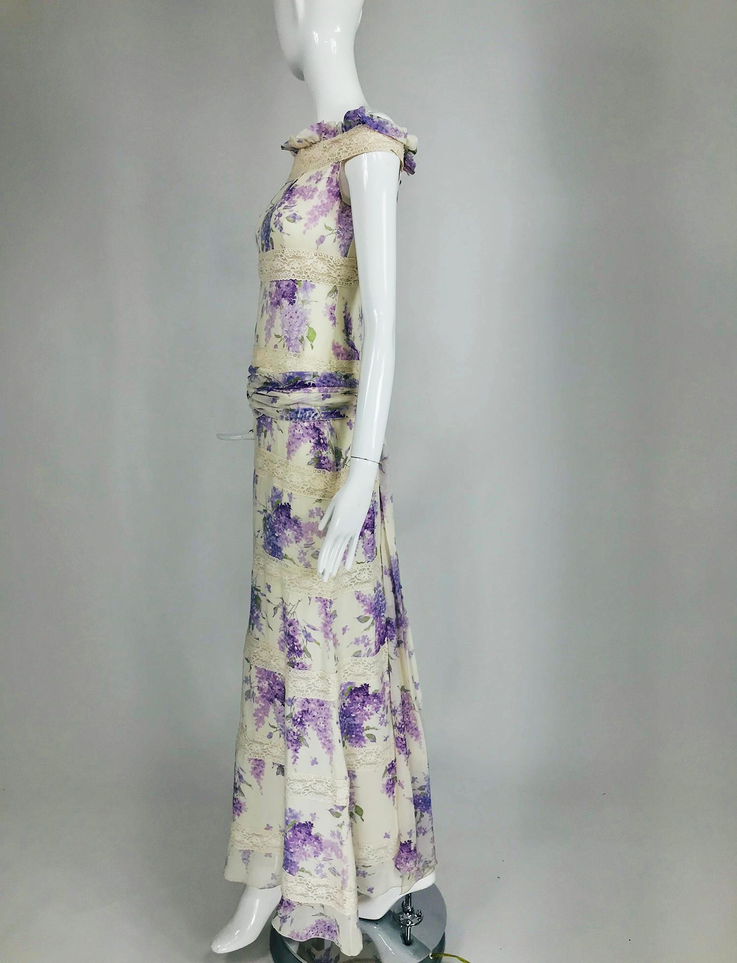 lilac print dress