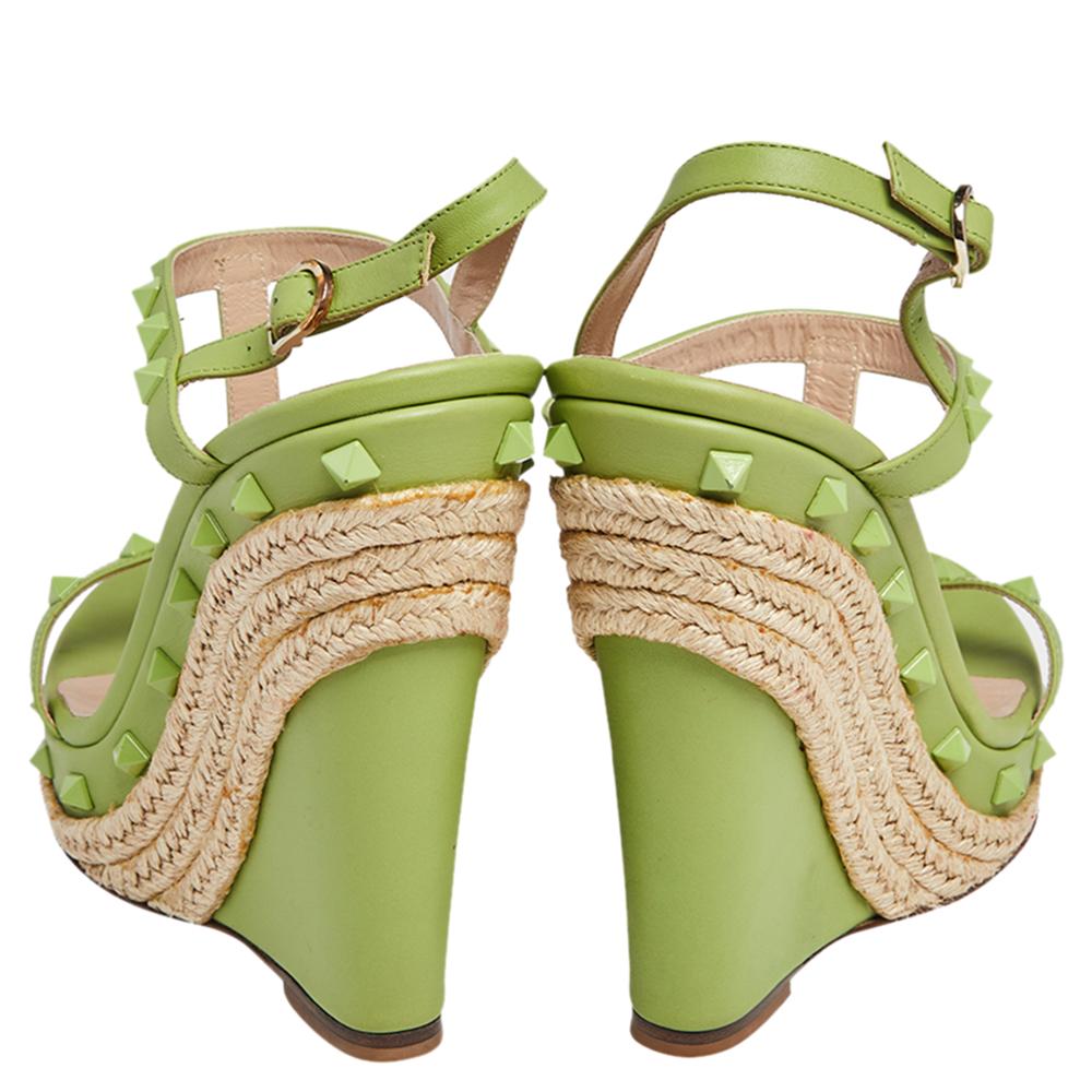 green espadrille wedges