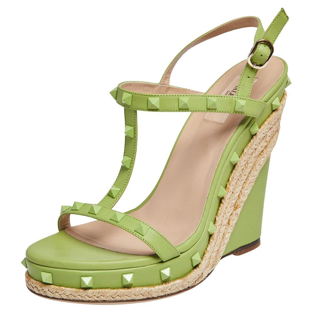 lime green wedge heels