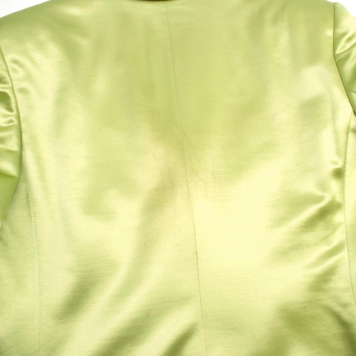 silk green blazer