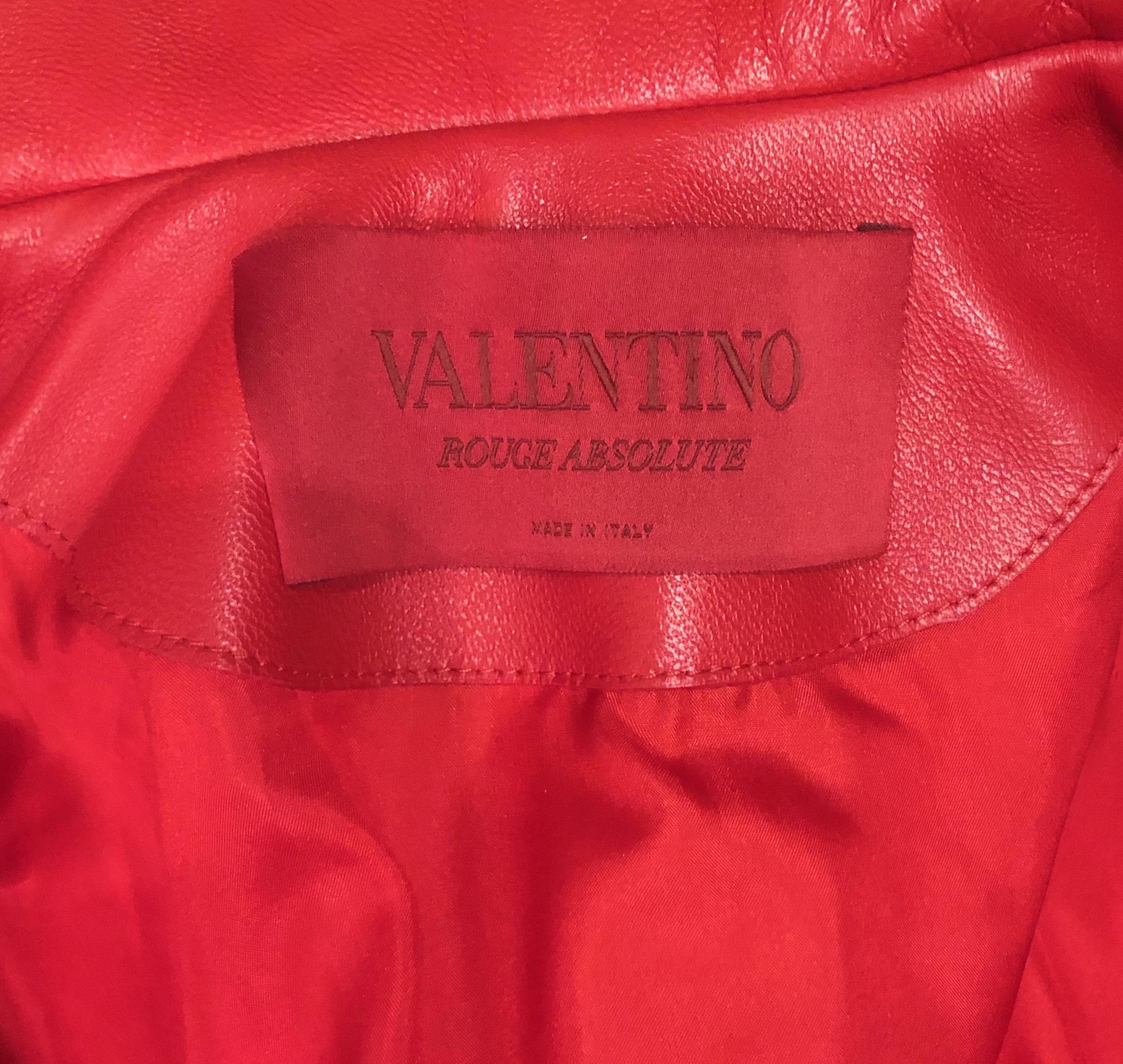 Valentino Limited Edition Rouge Absolute Signature Leather Biker Jacket  2