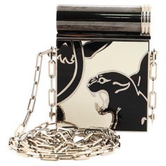 Valentino Lippenstifthalter und Spiegel Minaudiere Metall und Emaille