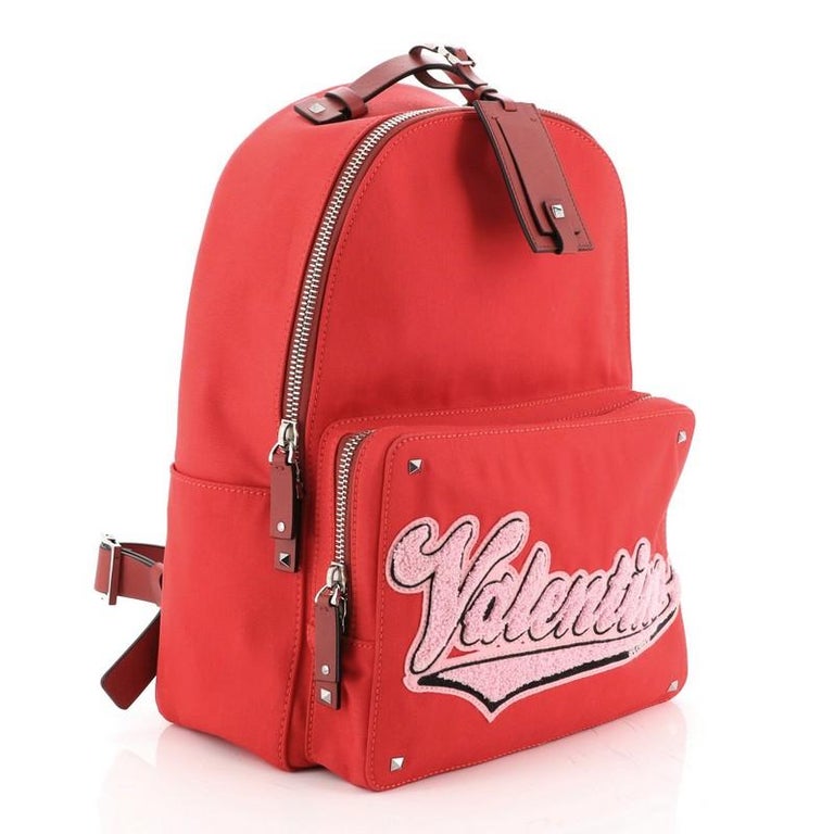 Valentino Logo Backpack Canvas Large at 1stDibs