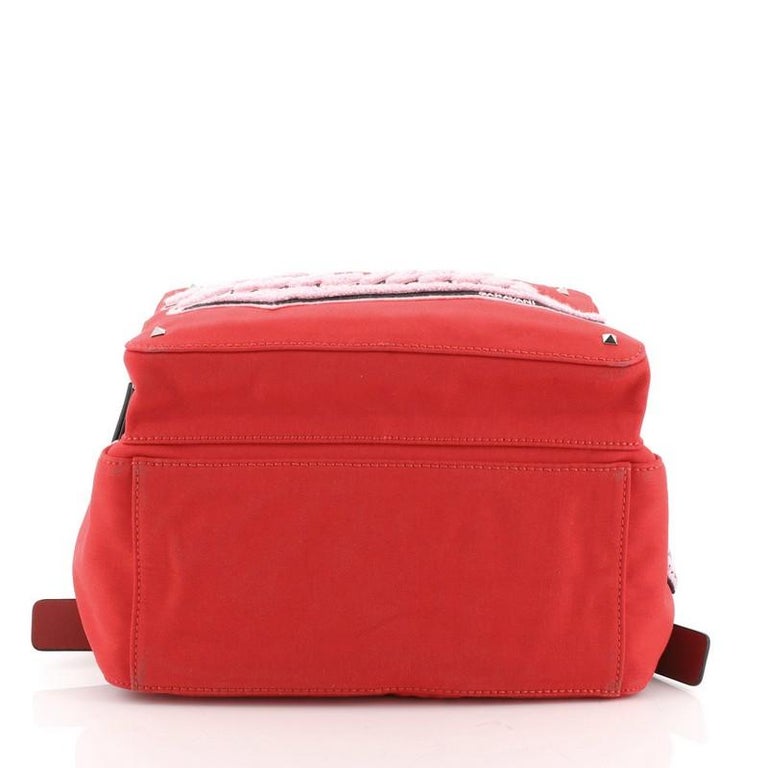 Valentino Logo Backpack Canvas Large For Sale at 1stdibs