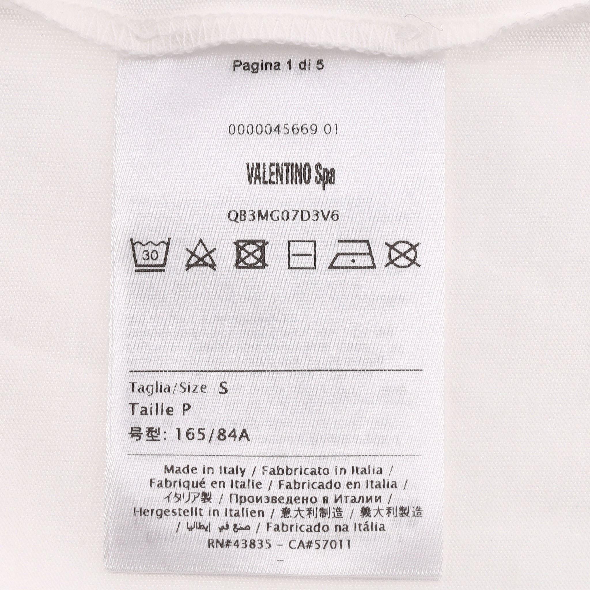 Valentino Logo Cotton T-Shirt For Sale 1