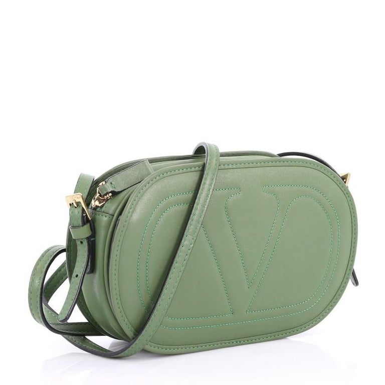 Valentino Logo Crossbody Bag Embossed Leather Small at 1stDibs
