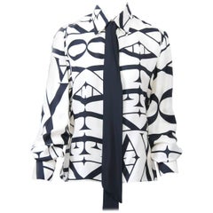 Valentino Logo silk Blouse