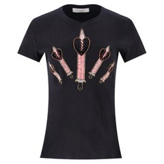Maglietta ricamata in cotone 'Love' Blade' di Valentino