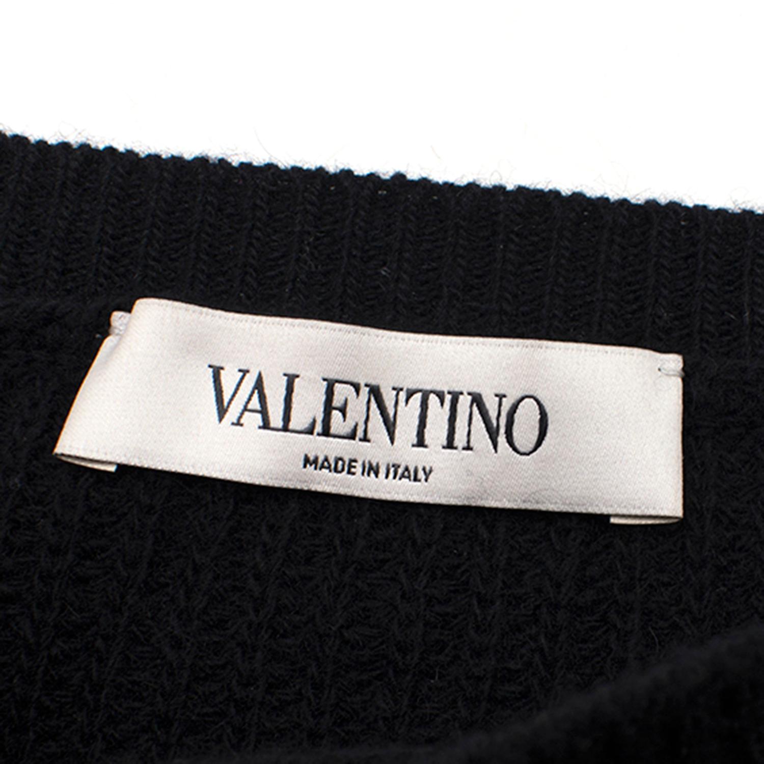 Women's Valentino Love Blades Off-Shoulder Cashmere Blend Jumper Size S