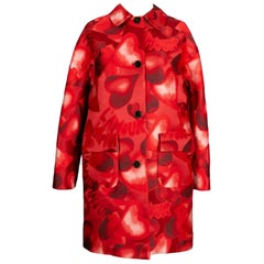 Valentino "Love" Red Silk Coat Pre-Fall 2015