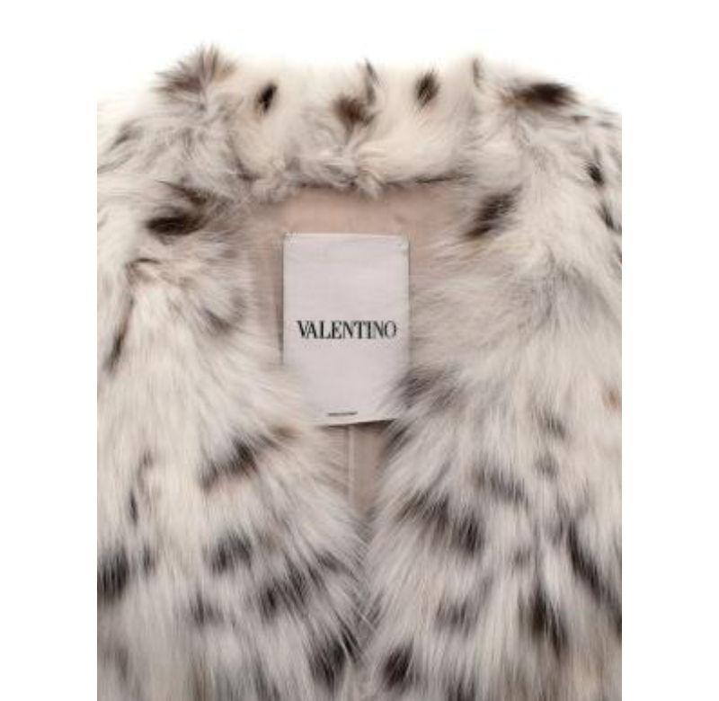 Cappotto lungo con risvolto a punta in pelliccia di Valentino Lynx - Taglia XS in vendita 5