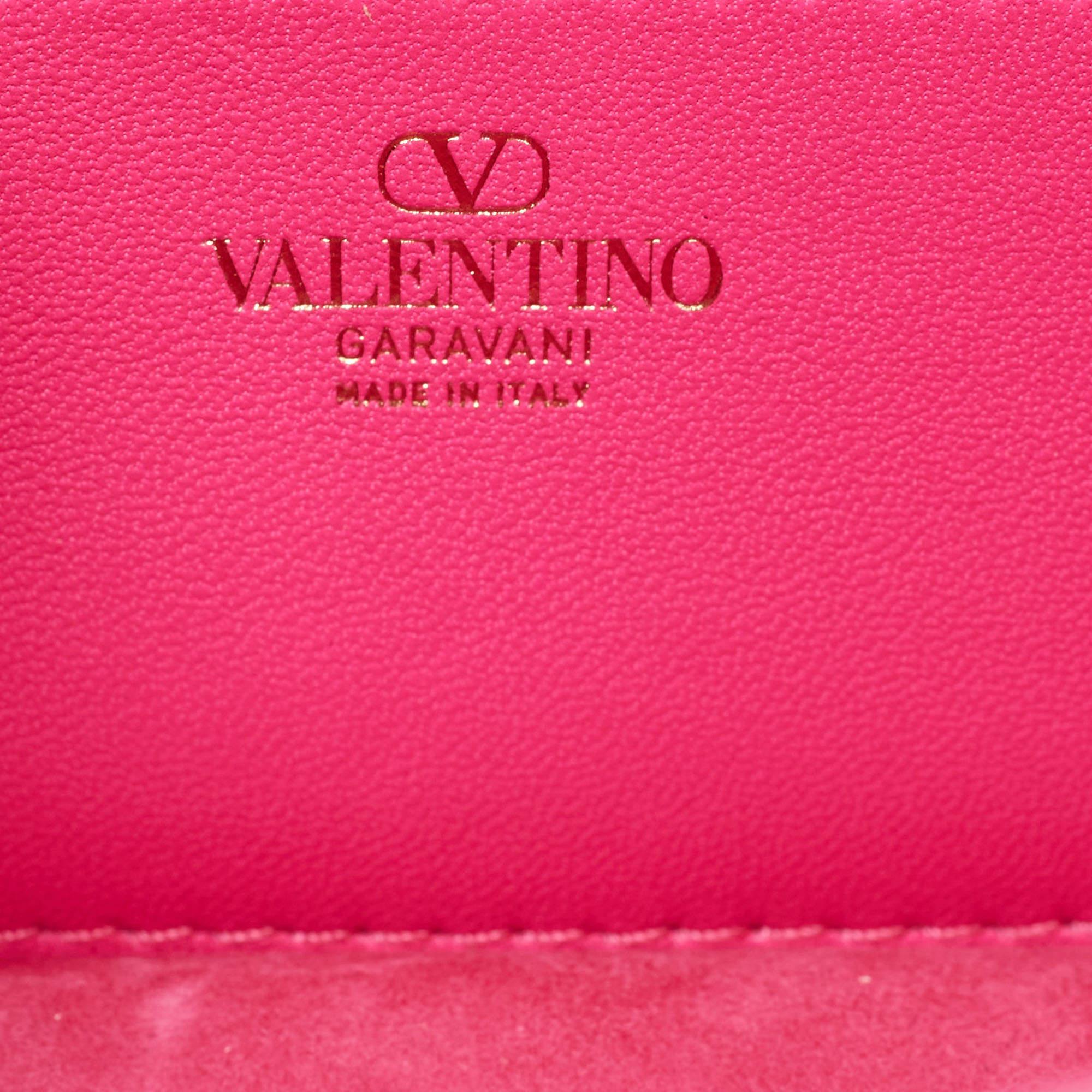 Valentino Magenta Crystal Embellished Small Loco Shoulder Bag 1