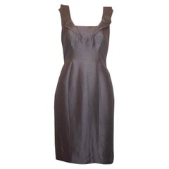 Valentino Main Line Grey Silk Cocktail Dress