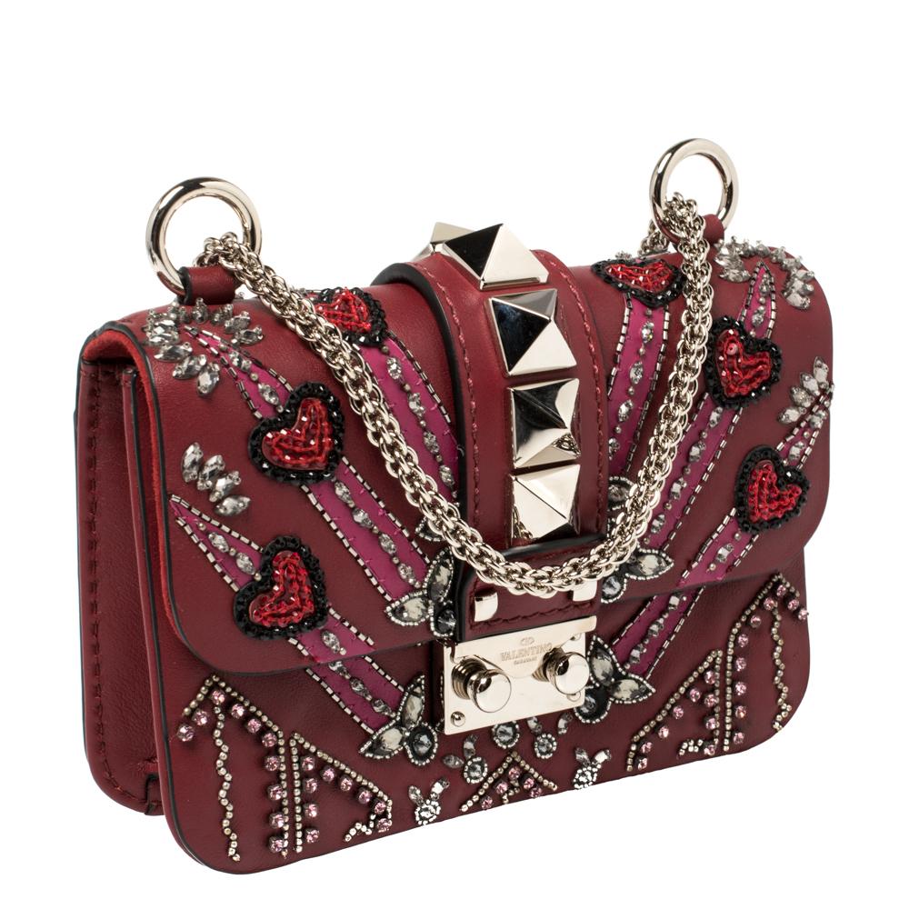 maroon valentino bag