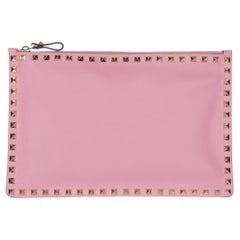Valentino Mauve Rockstud Leather Pouch