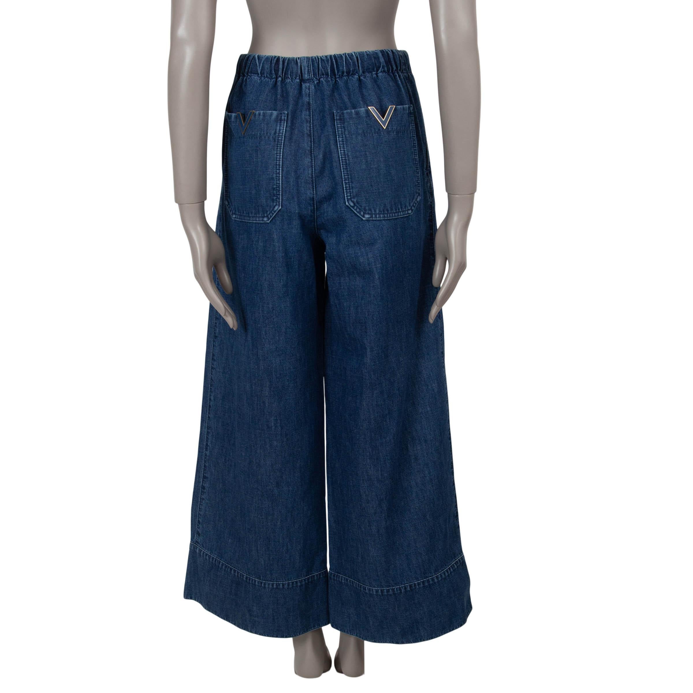 Nero Valentino Pantaloni di jeans blu medio 2022 con cinturino largo 38 XS in vendita