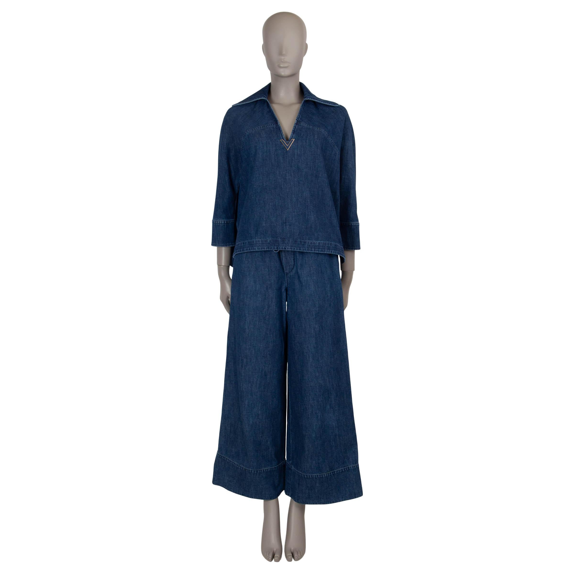 Valentino Pantaloni di jeans blu medio 2022 con cinturino largo 38 XS in vendita 1
