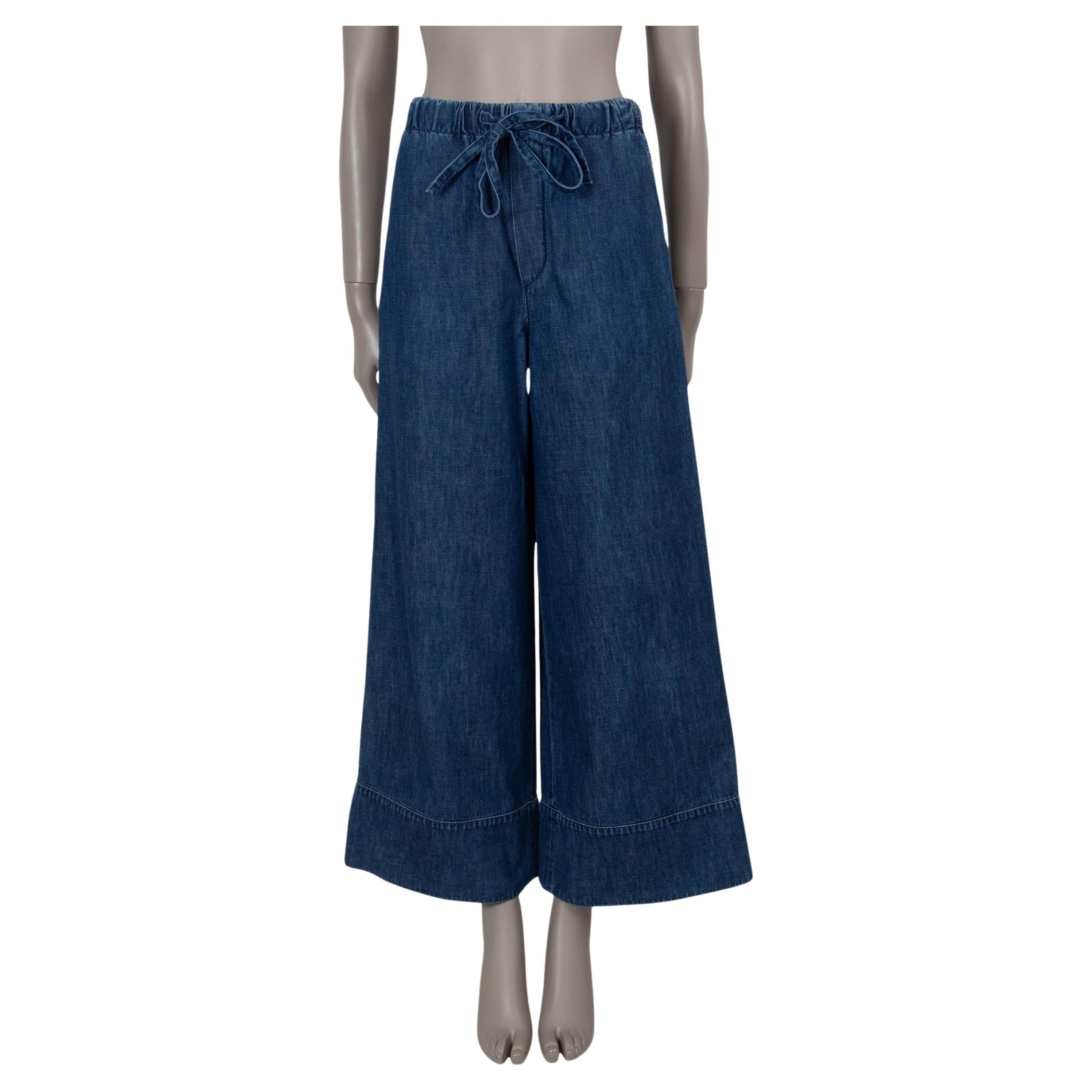 Valentino Pantaloni di jeans blu medio 2022 con cinturino largo 38 XS in vendita