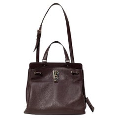 Borsa Valentino Joylock con manico superiore, modello medio, in pelle bordeaux