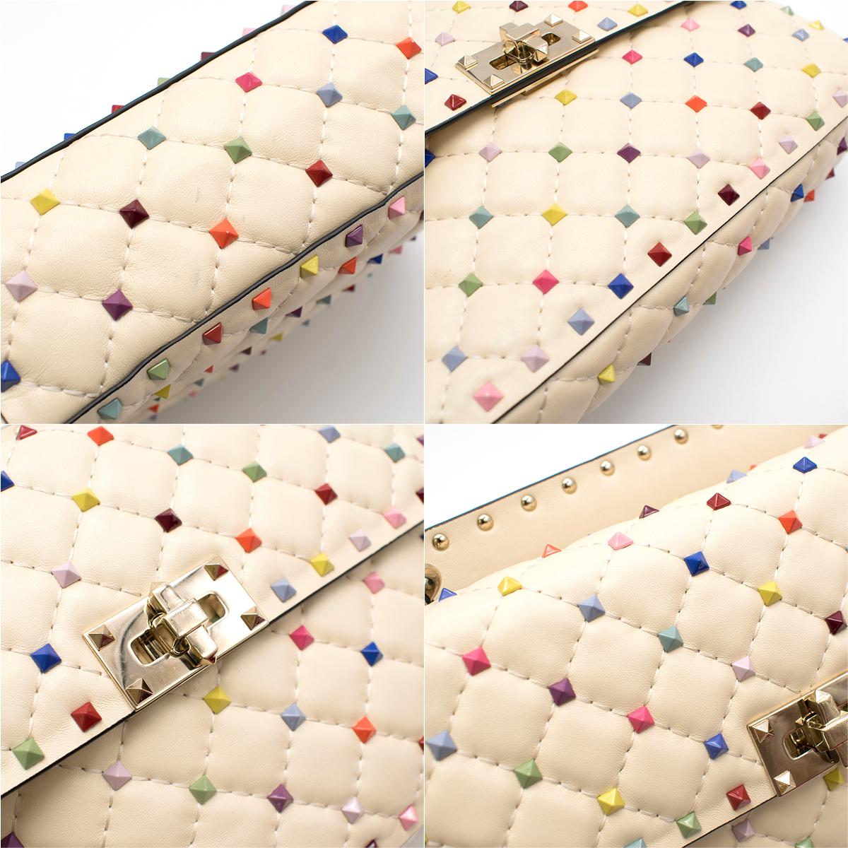 Valentino Medium Rockstud Spike Quilted-Leather Shoulder Bag	 In Good Condition In London, GB
