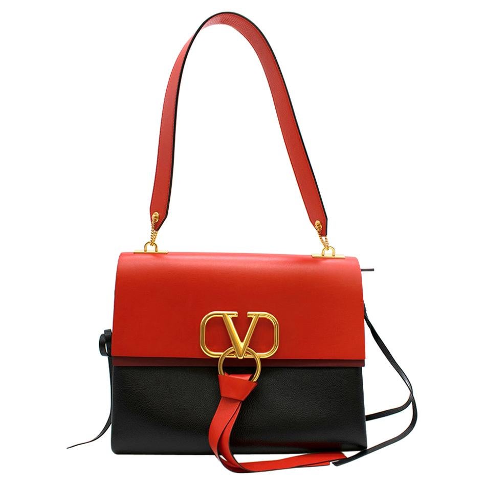 Valentino Garavani VRing Shoulder Bag Leather Medium 145232115