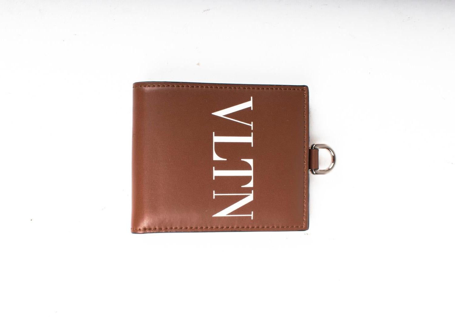 Valentino Billetera Bifold de piel para hombre, S1502 en venta