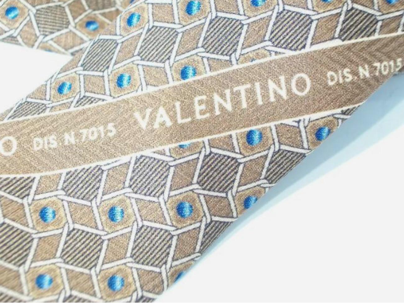 VALENTINO - Corbata de caballero - 100% Seda estampada - Made in Italy - Finales del siglo XX. en venta 2