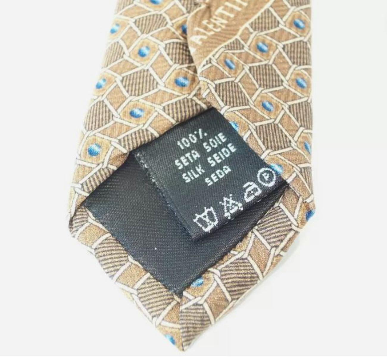 VALENTINO - Corbata de caballero - 100% Seda estampada - Made in Italy - Finales del siglo XX. en venta 3